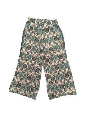 Max Edition womens Paisley Wide Leg pants Palazzo Boho 70s retro sz M spring